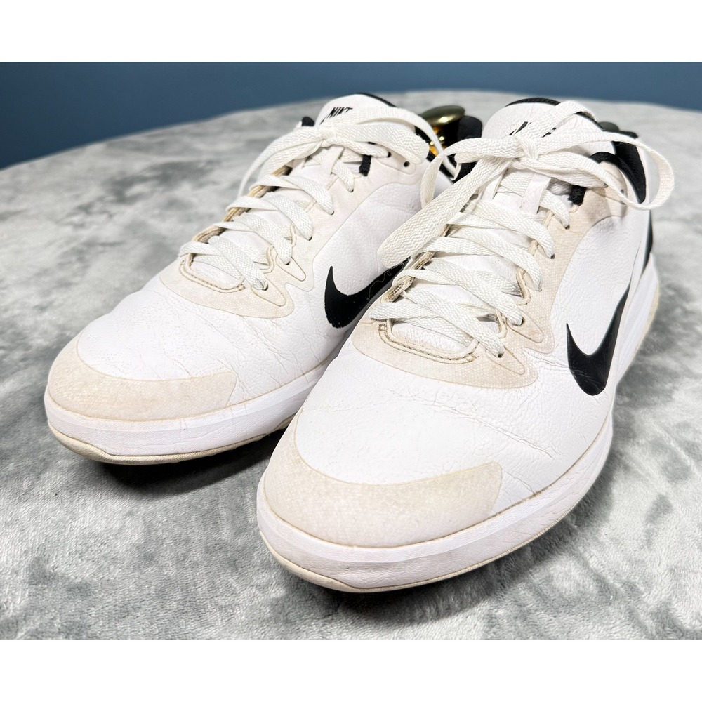 Nike Sneakers Womens 10 White Black Leather‎ Court Vision Low Casual Shoes